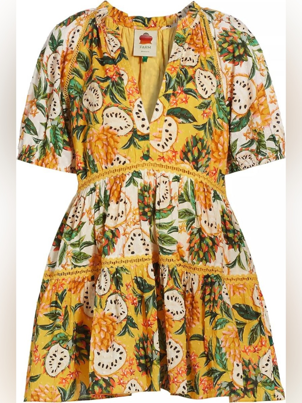 Farm Rio Biriba Mix Mini Dress